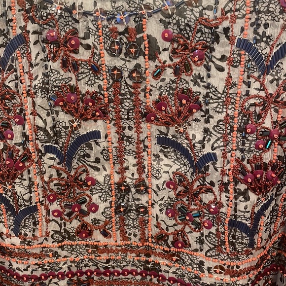 NWT Anthropologie Gisella beaded tunic dress size 0 - Picture 6 of 13